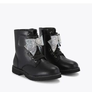 Kurt Geiger Black Boots with Rhinestone Accents